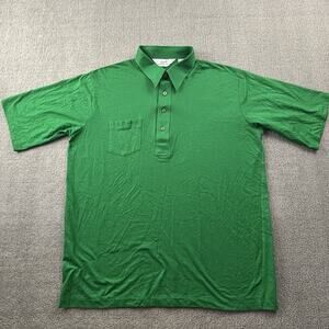 Vintage Lily Dache Polo Shirt Adult Extra Large Green Short Sleeve Luxury Casual